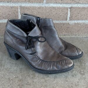 Rieker Brown Leather Ankle Boots